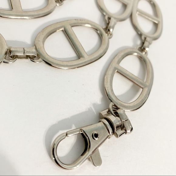 MICHAEL KORS Silver Toned Adjustable Chain Link Belt with Lobster Claw Clasp - Picture 4 of 5